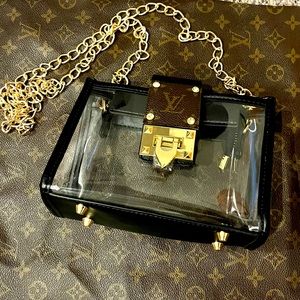 Upcycled Luxury Canvas Clear Stadium Bag